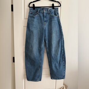 GAP Mid Blue Relaxed High-Rise Jeans